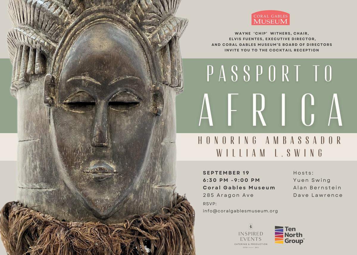 ‘Pasaporte a África’: homenaje al embajador William Lacy Swing&nbsp;en el Museo de Coral Gables.
