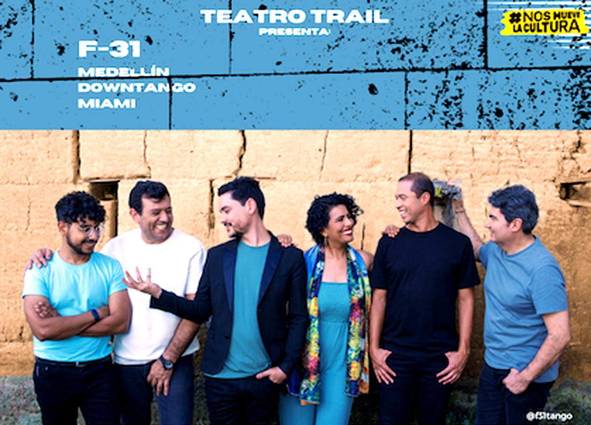 Medellín Downtango Miami, F-31, agrupación colombiana de tango, en el Teatro Trail.