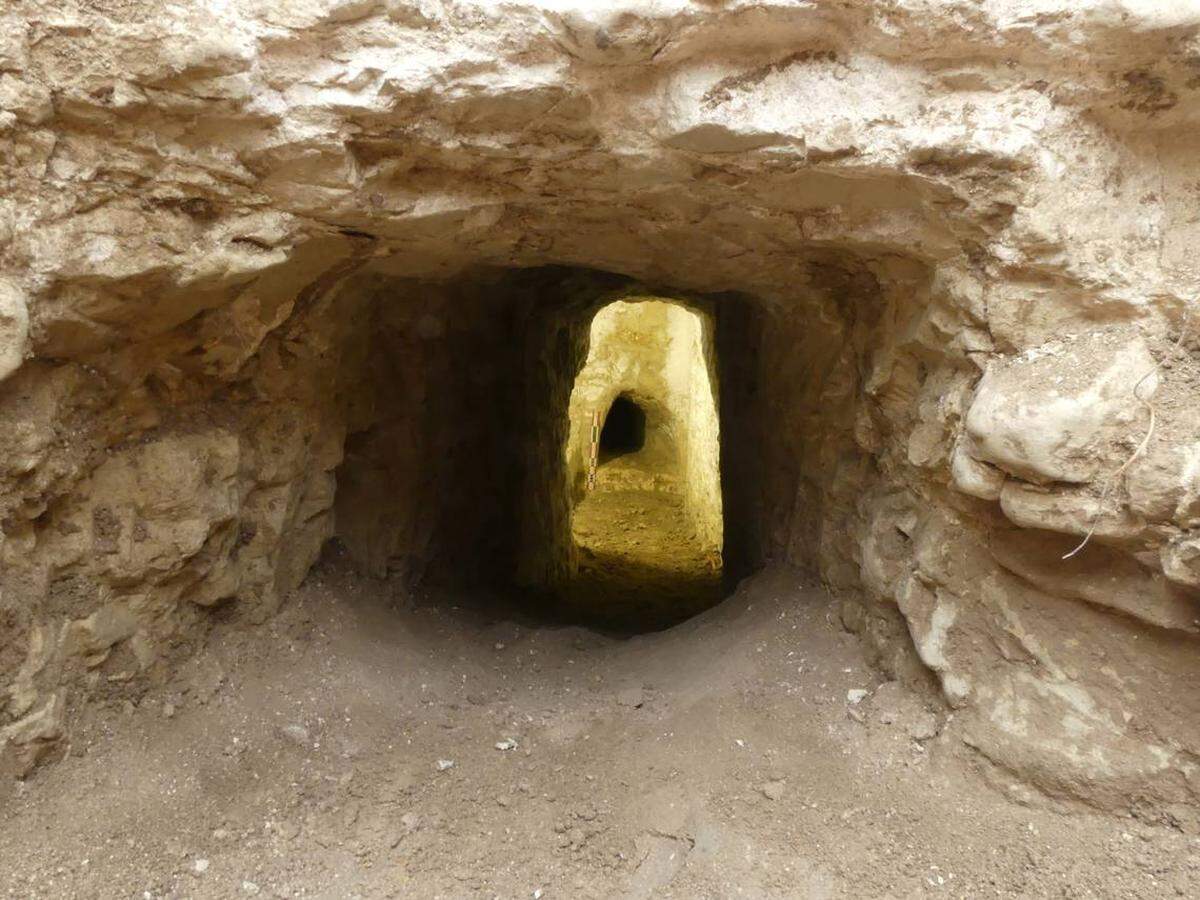 Algunos de los túneles ocultos en la casa de 800 años de antigüedad.