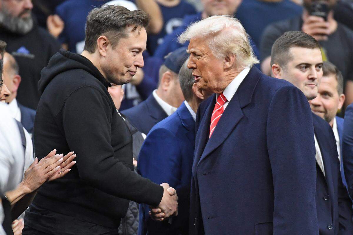 President Donald Trump and Elon Musk in Pennsylvania on March 22, 2025. Both made the Forbes 2025 richest people in the world list with Musk at No. 1 and Trump at No. 700.