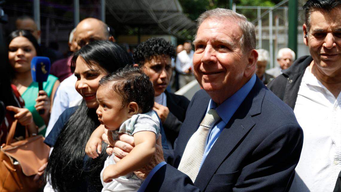 Venezuela’s opposition candidate Edmundo González campaigns in Caracas in May, 2024.