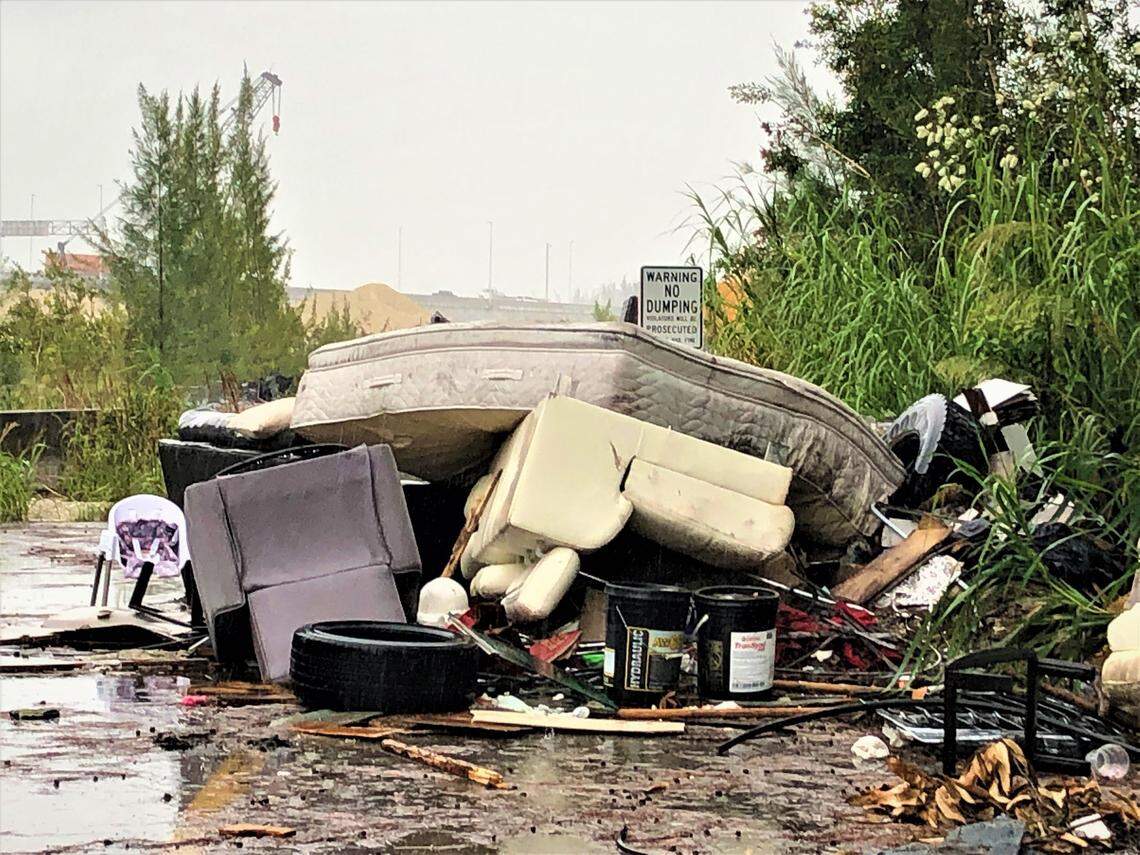 Areas bordering Hialeah Heights, which has a problem with illegal dumping, Oct. 19, 2022.