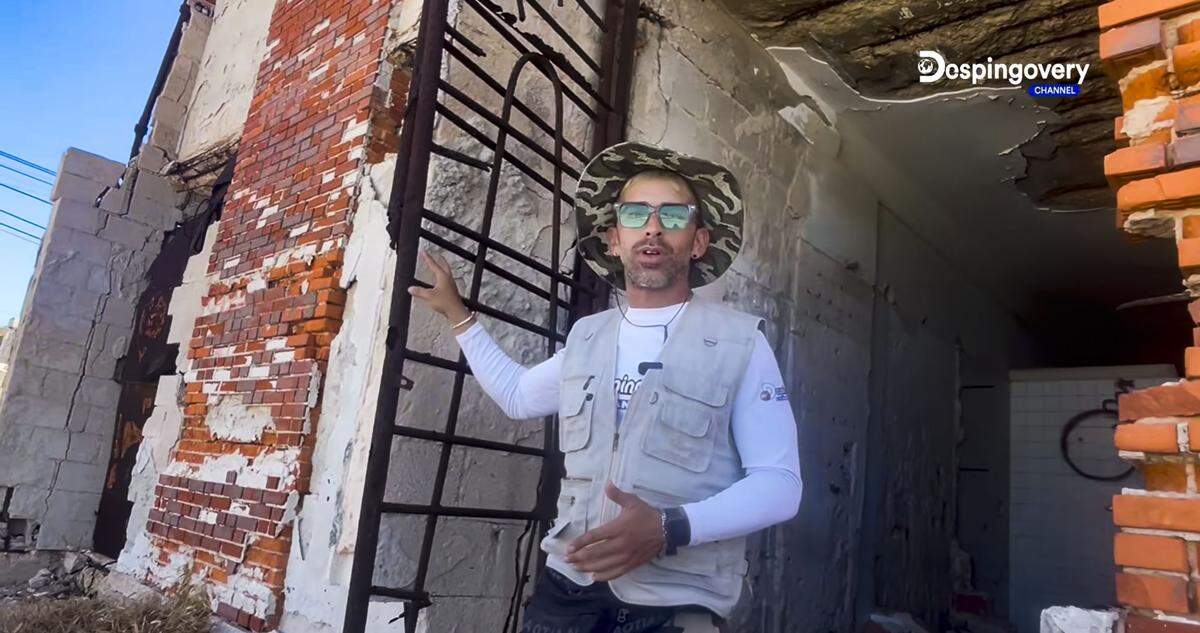 Screenshot from the video “The mega-destruction of the Malecón, the Martí sports center” on the Youtube Despingovery Channel. YouTuber Eddy Ceballos is in prison in Cuba for showing videos of the decrepit state of buildings, facilities and streets on the island.