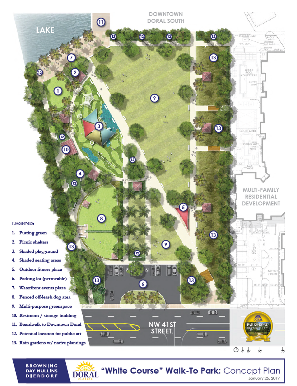El White Course Park estará localizado en el 8429 NW 41 St., en Doral.