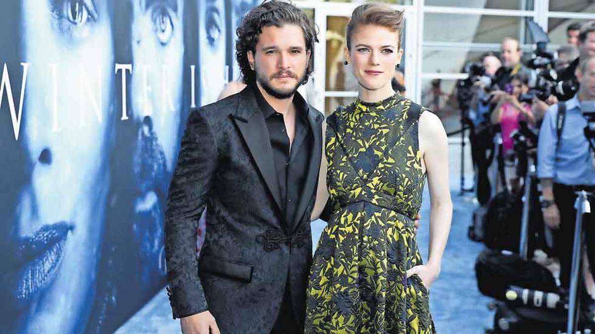 Los actores Kit Harington y Rose Leslie en una foto de archivo. Associated Press