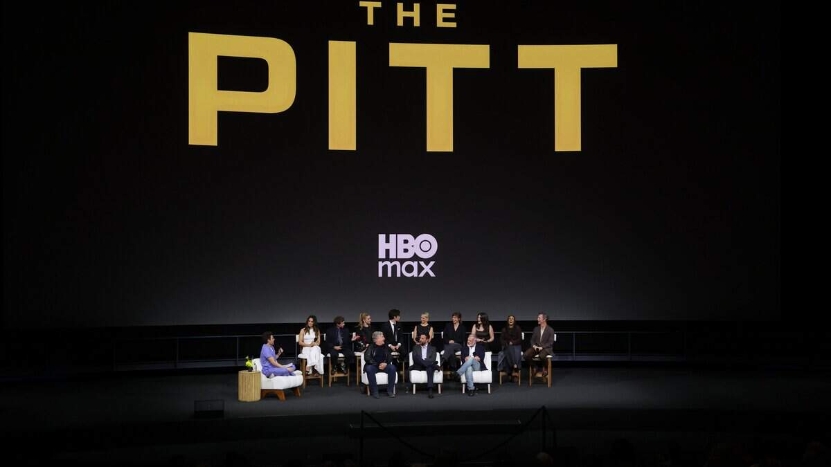LOS ANGELES, CALIFORNIA - JUNE 09: (L-R) Jon Lovett, Sepideh Moafi, Gerran Howell, Taylor Dearden, Patrick Ball, Katherine LaNasa, Fiona Dourif, Isa Briones, Shabana Azeez, Shawn Hatosy John Wells, Noah Wyle, and R. Scott Gemmill attend HBO's "The Pitt" Season 2 Emmy FYC Event at David Geffen Theater at the Academy Museum on June 09, 2026 in Los Angeles, California. (Photo by Phillip Faraone/Getty Images for HBO)