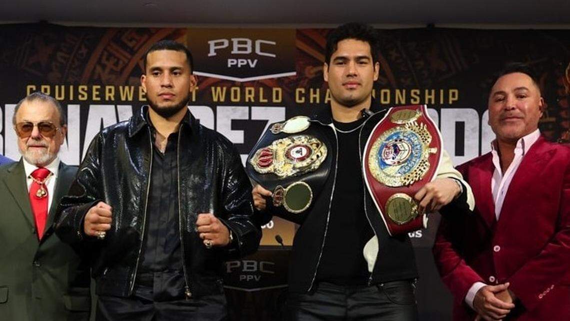 David Benavídez (izq.) peleará con Gilberto Ramírez el 2 de mayo en Las Vegas. 