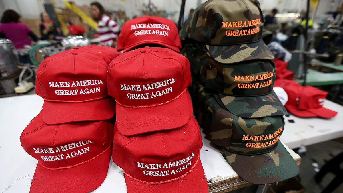 MAGA hats for sale to lure Donald Trump’s supporters.