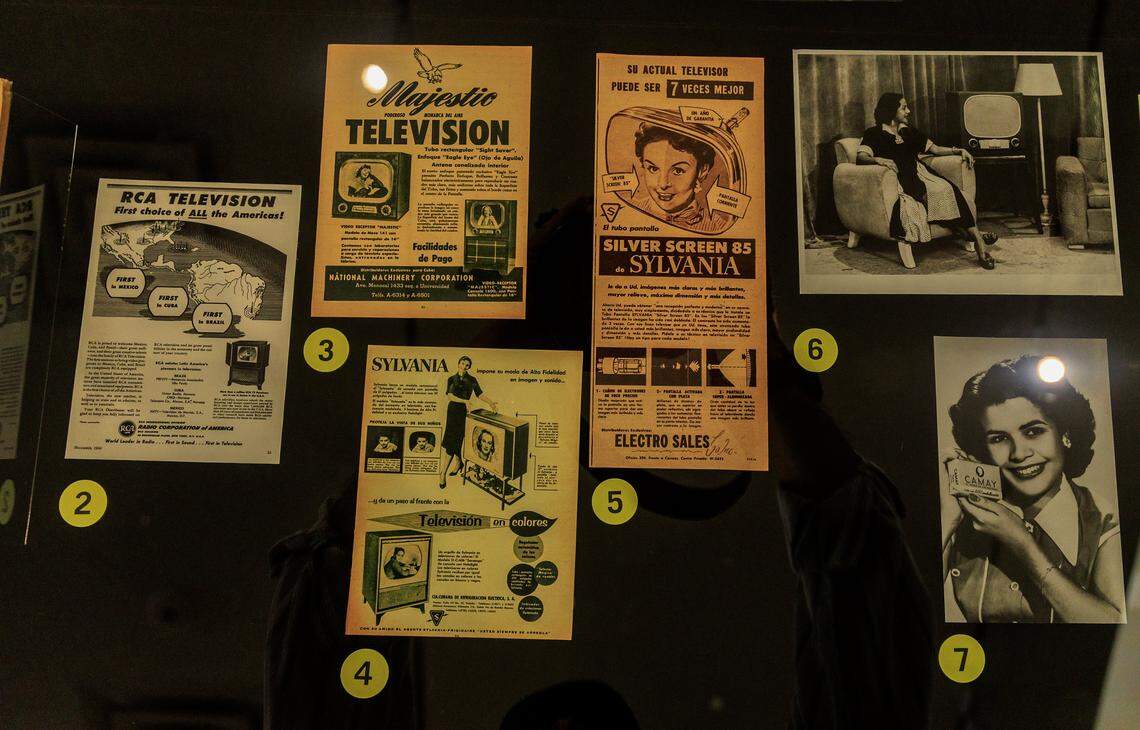 Magazines and images part of “The Telenovela Archives: Serialized Fiction in Cuba Before the Revolution” exhibit on display at the Cuban Heritage Collection at the Roberto C. Goizueta Pavillion on the University of Miami's Otto G. Richter Library, on Wednesday October 29, 2025.