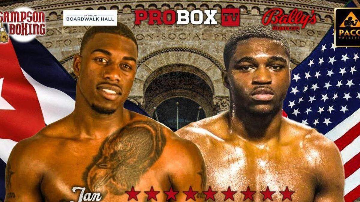 El invicto cubano Yan Marcos (izq.) debutará bajo su nueva promotora ante Doyke Flemmings Jr., con fajas WBA Intercontinental y USBA en juego. 