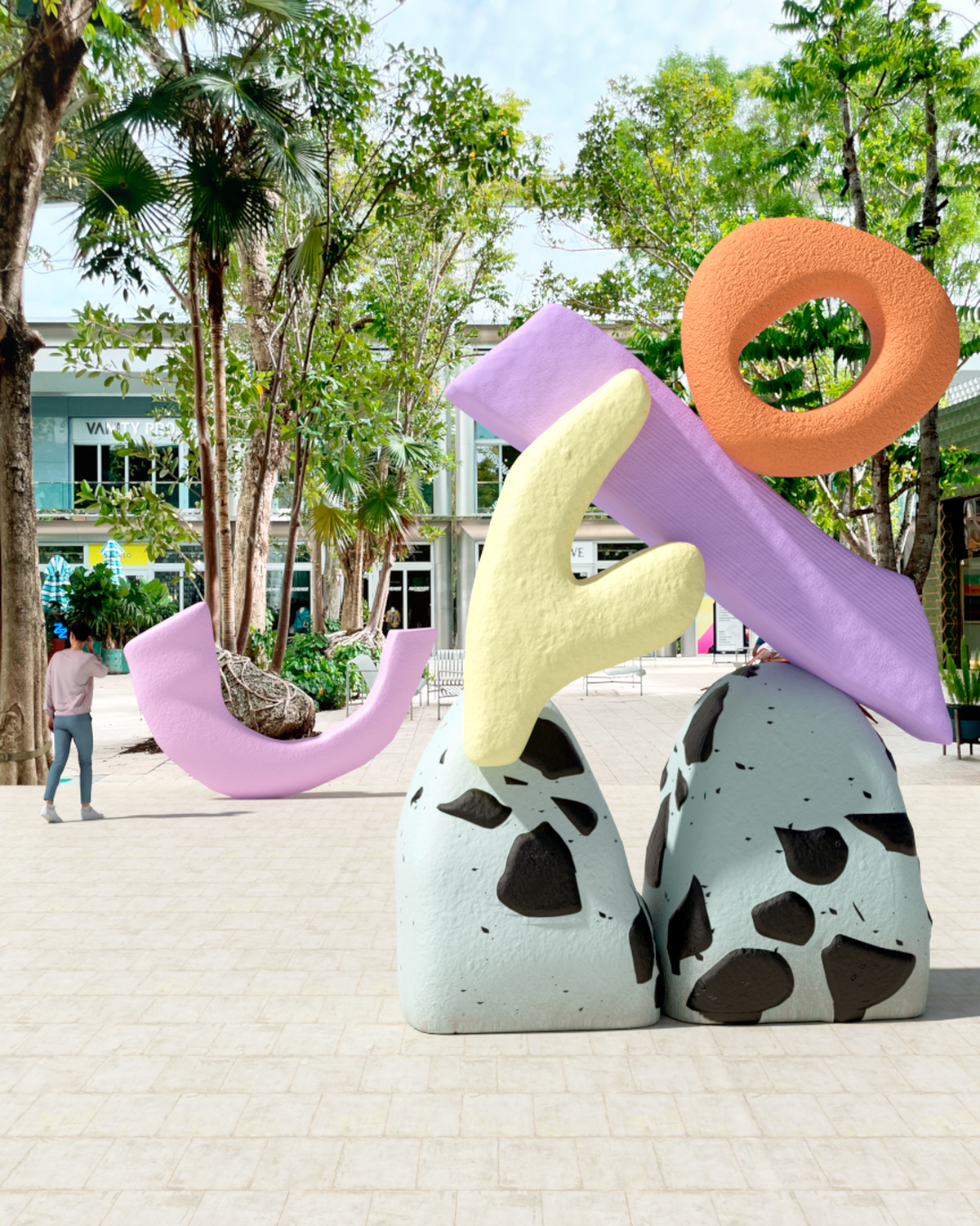 Se trata de una instalación física y virtual específica para el vecindario de Design District.