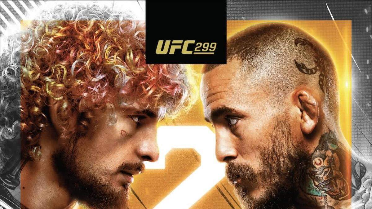 Sean O’Malley (izq.) pondrá en juego el cinturón gallo contra Marlon Vera en la pelea estelar de la UFC 299 en Miami.