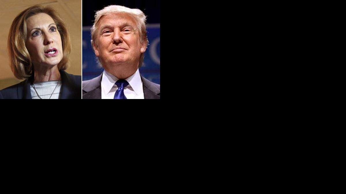 Carly Fiorina, Donald Trump.
