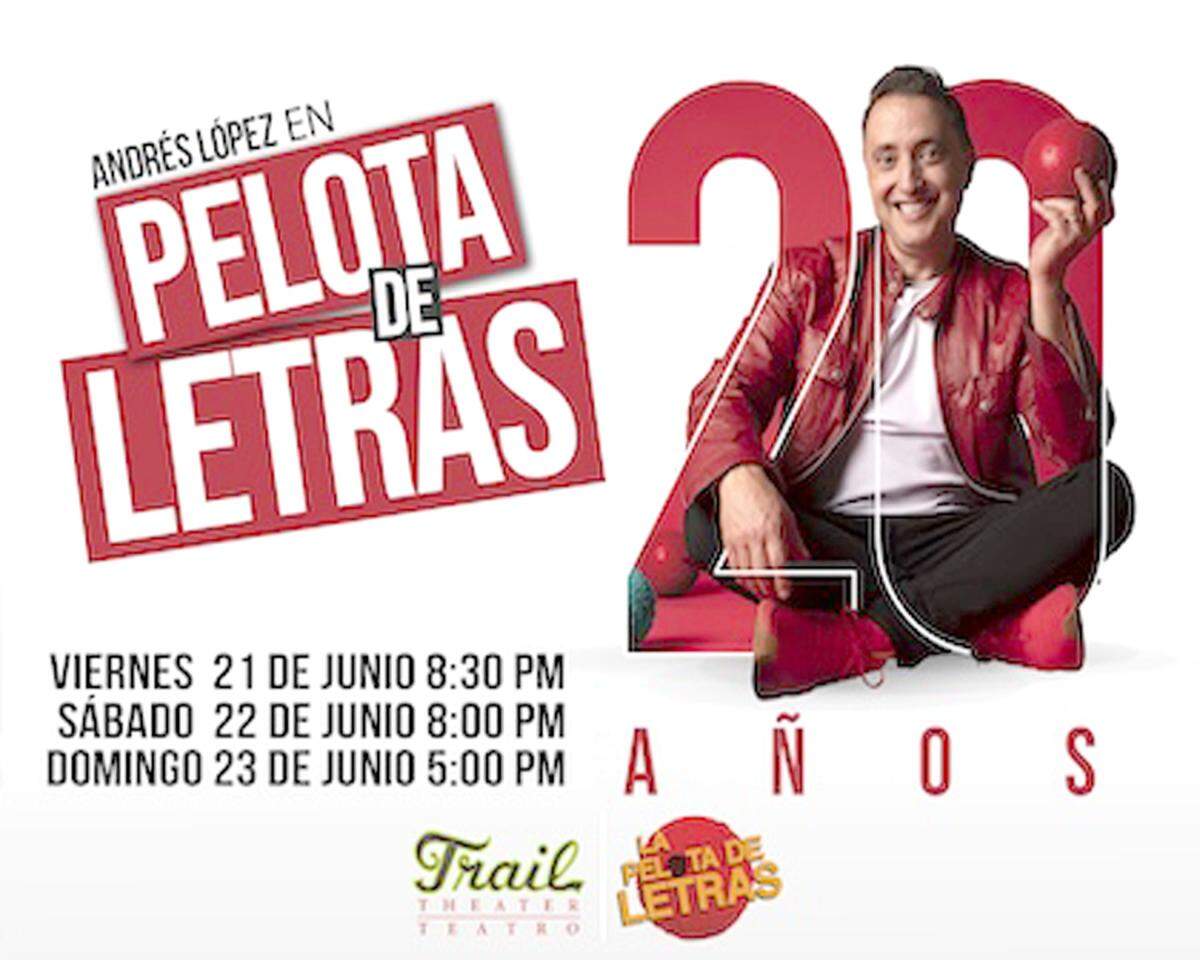 Andrés López en ‘Pelota de letras’ en el Teatro Trail.