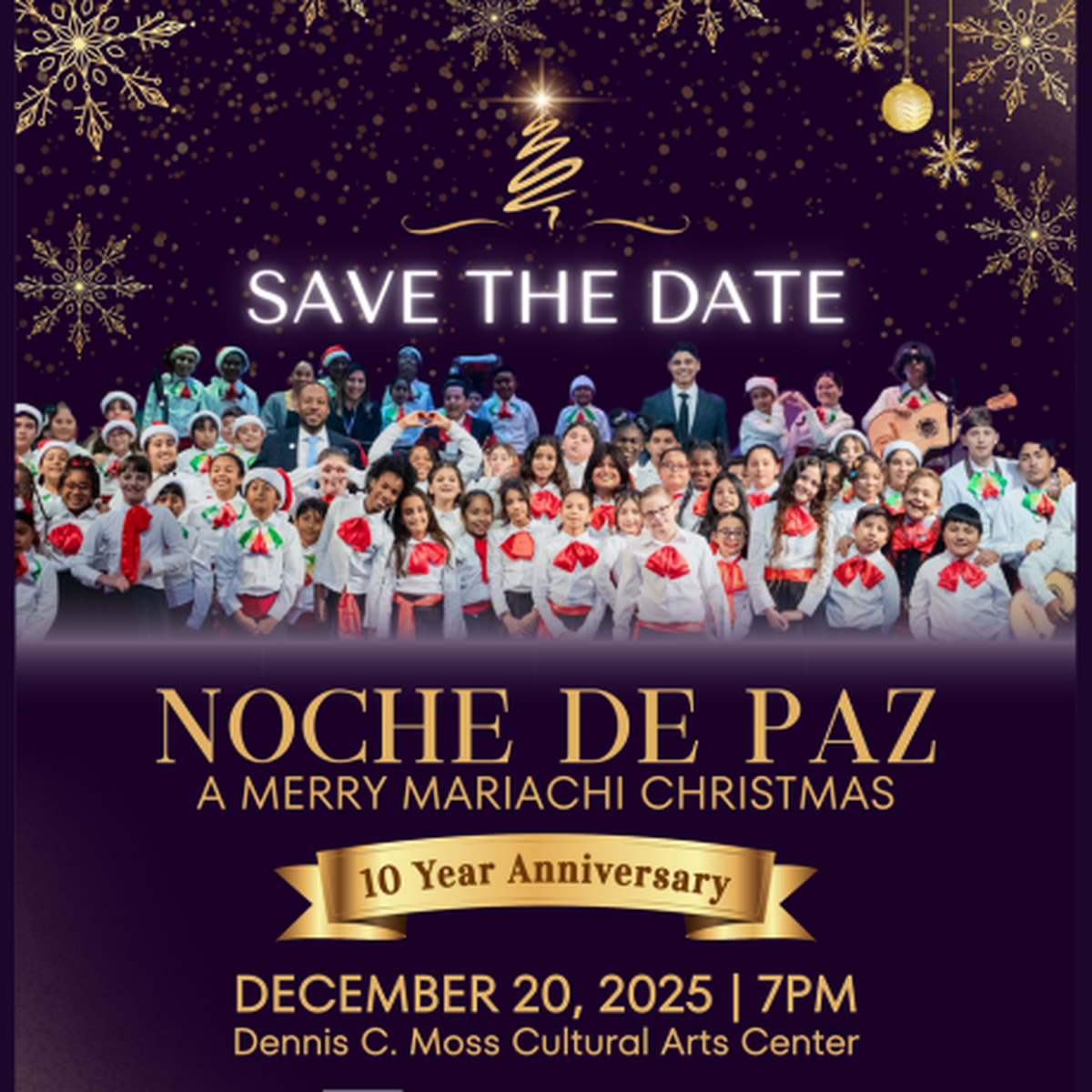 Noche de paz - Una feliz Navidad con Mariachi en el Dennis C. Moss Cultural Arts Center.