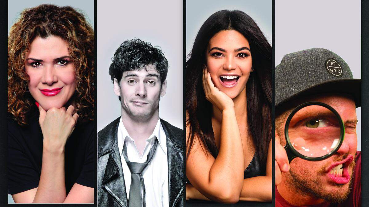 Elenco de ‘Monologando’ (desde la izq): Rosalinda Rodríguez, Adrián Más, Alina Robert y Karlos Anzalotta.