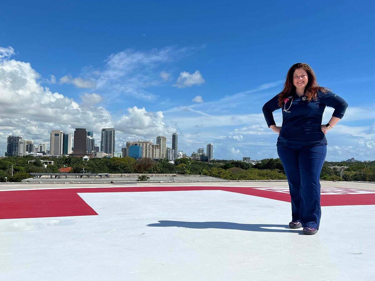 Maritza Castaño, enfermera de trauma de Nivel 1. Una de las siete enfermeras de trauma especialmente capacitadas de Broward Health.