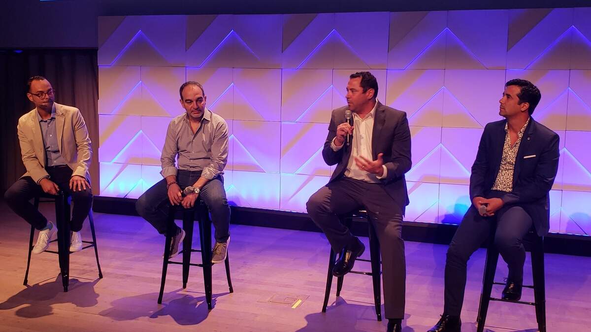 Directivos de ESPN, Reuters Digital y Viacom The Americas participan en el evento de Twitter el 30 de octubre de 2018 en Miami.