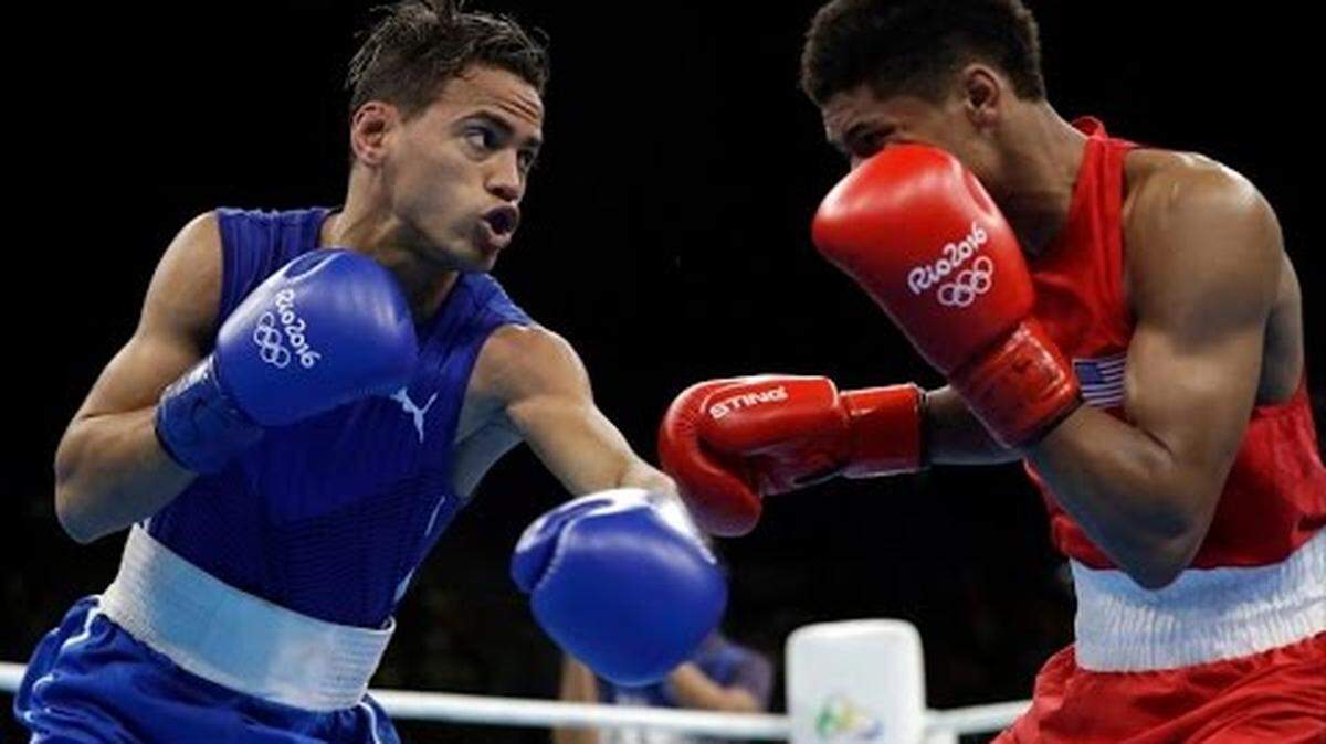 ROBEISY RAMIREZ en su combate contra Shakur Stevenson en la final de la Olimpiada de Río de Janeiro.
