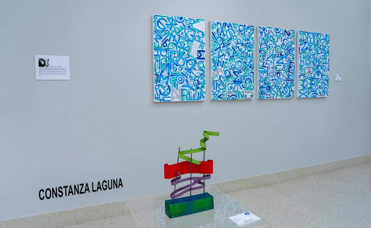 Obras en sala de Constanza Laguna.