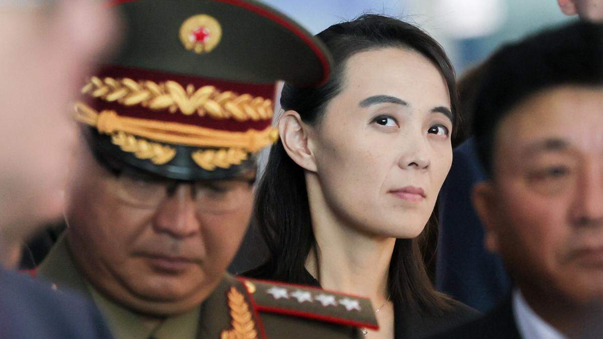 RUSSIA, VLADIVOSTOK - SEPTEMBER 17, 2023: Kim Yo-jong, Deputy Head of the WPK (Workers’ Party of Korea) Publicity and Information Department, the younger sister of Kim Jong Un, President of North Korea’s State Affairs Commission, visits the Far Eastern Federal University (FEFU) on Russky Island. Yuri Smityuk/TASS/Sipa USA