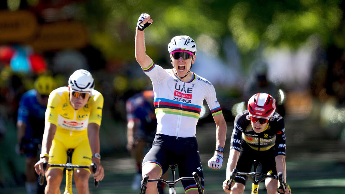 Pogacar vence en el sprint y gana la cuarta etapa del Tour de Francia