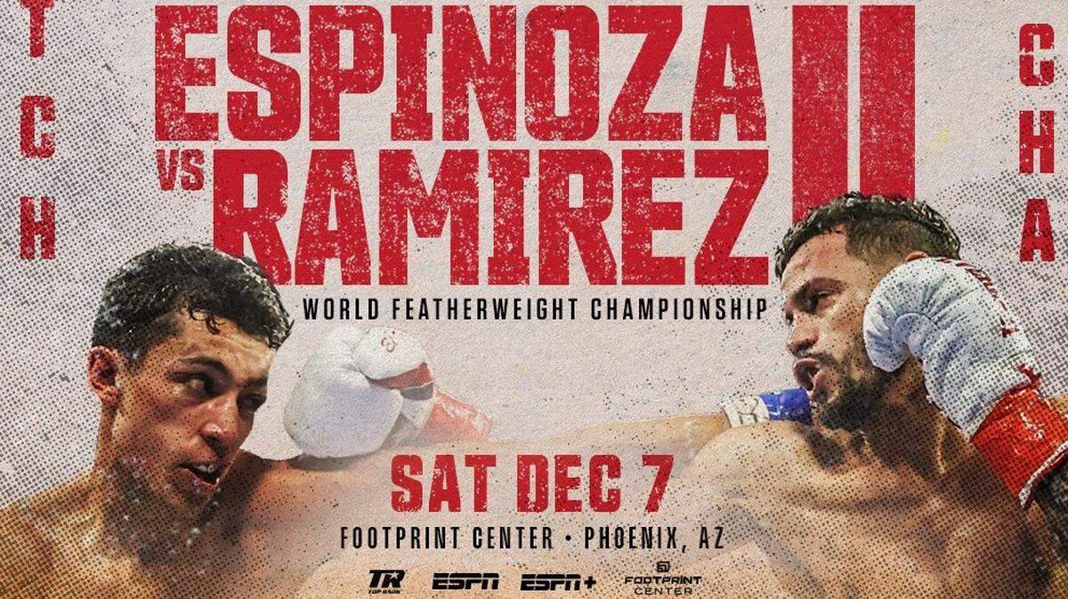 Rafael Espinoza (izq.) y Robeisy Ramírez suben al ring por segunda vez este 7 de diciembre en Arizona.