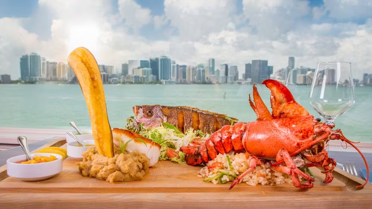 Rusty Pelican- Variedad de menu en el restaurante de Key Biscayne