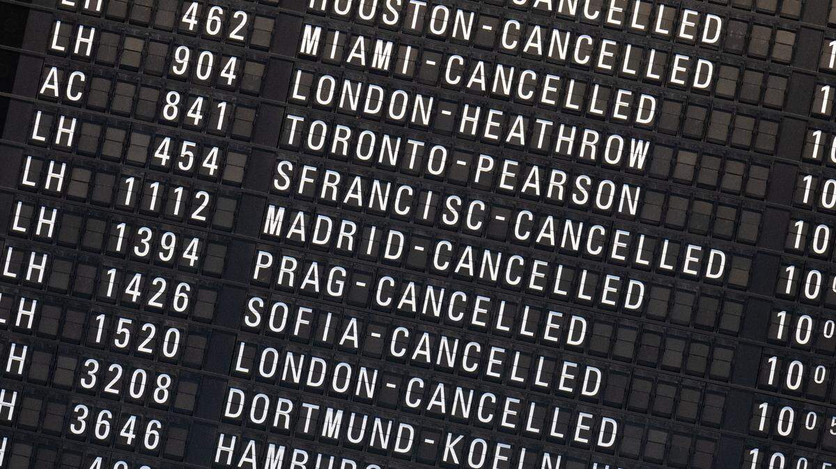 Vuelos cancelados en el aeropuerto de Fráncfort. Archivo