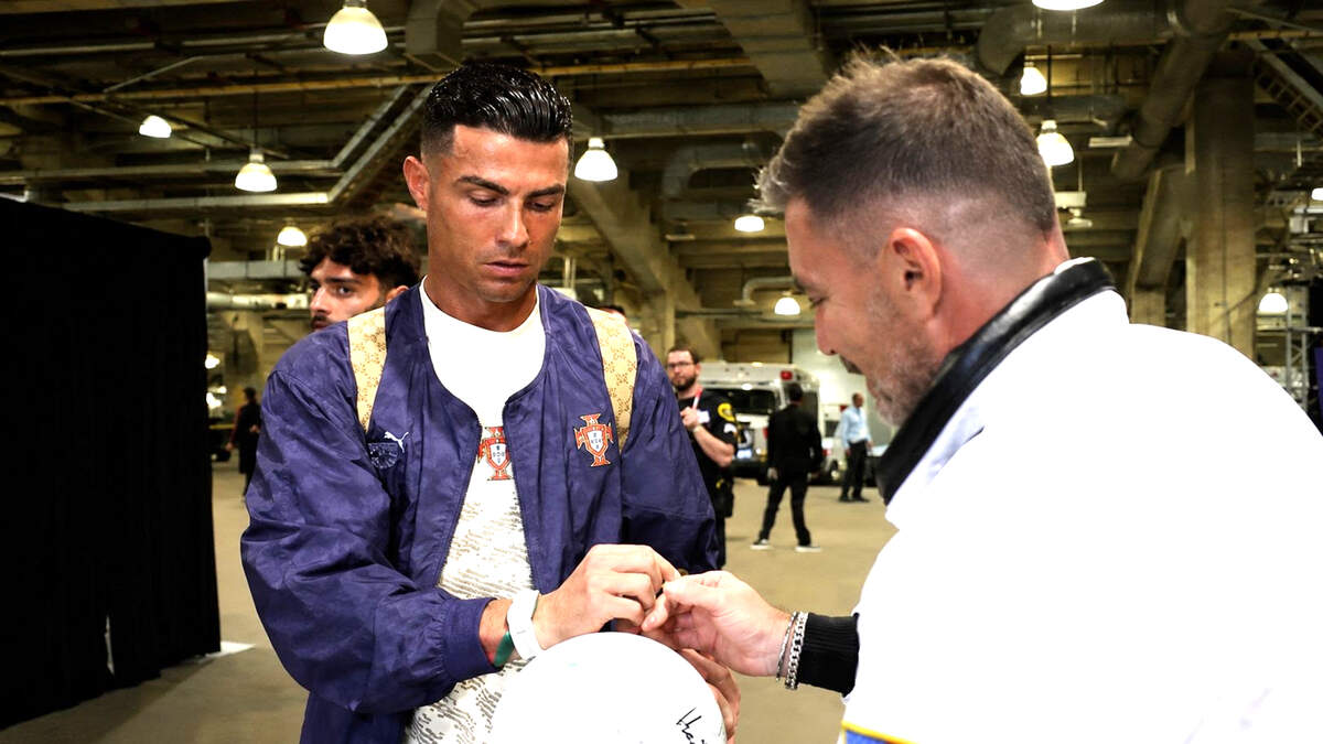 Cristiano Ronaldo y Julián Gil.