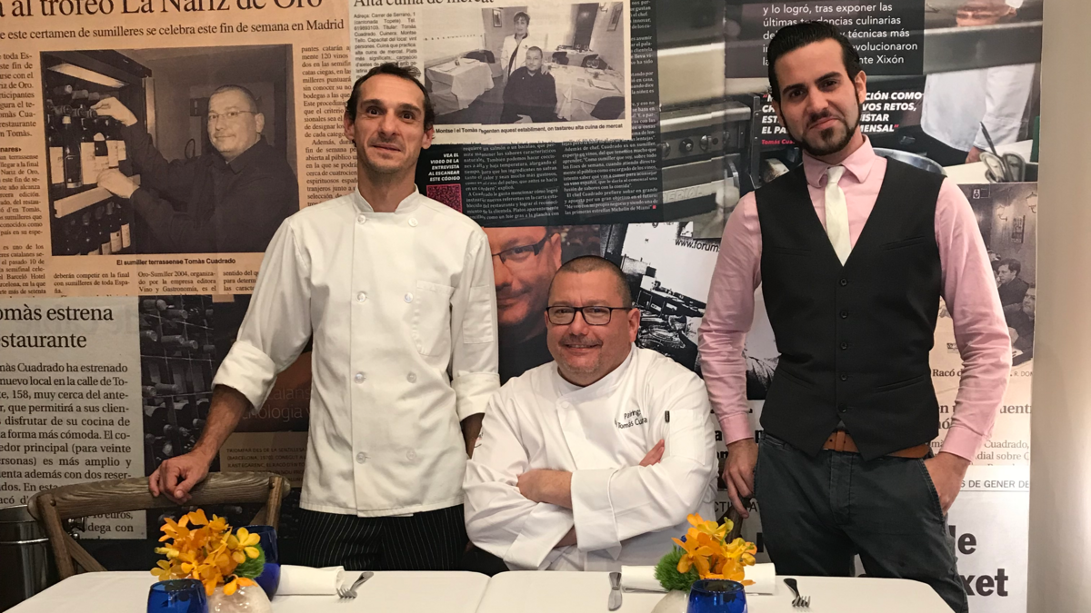 El chef Claudio Bueno, mano de recha del chef Cuadrado junto a Amaury Suarez, Floor manager.