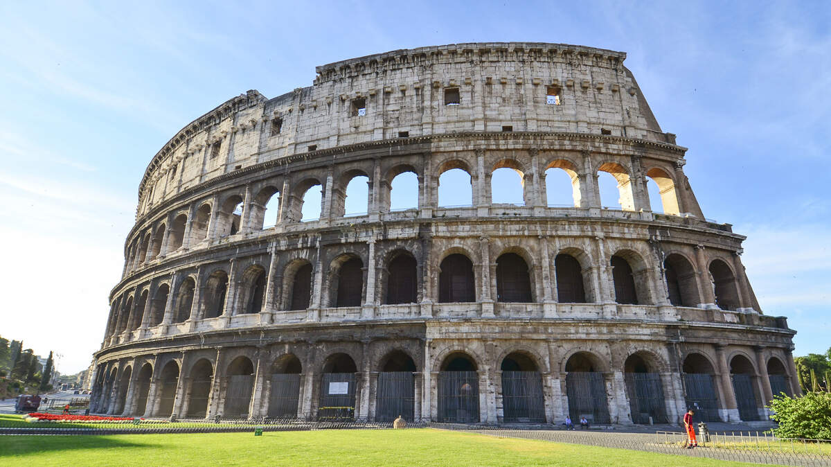 El impresionante coliseo de Roma. 
