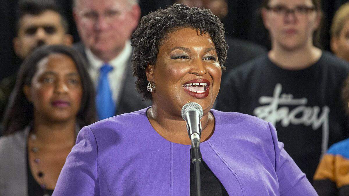 La candidata a la gobernación de Georgia, Stacey Abrams.