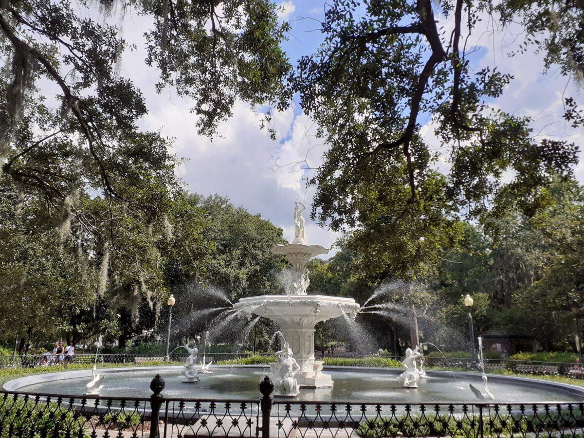 La fuente de 1858 del parque Forsyth.