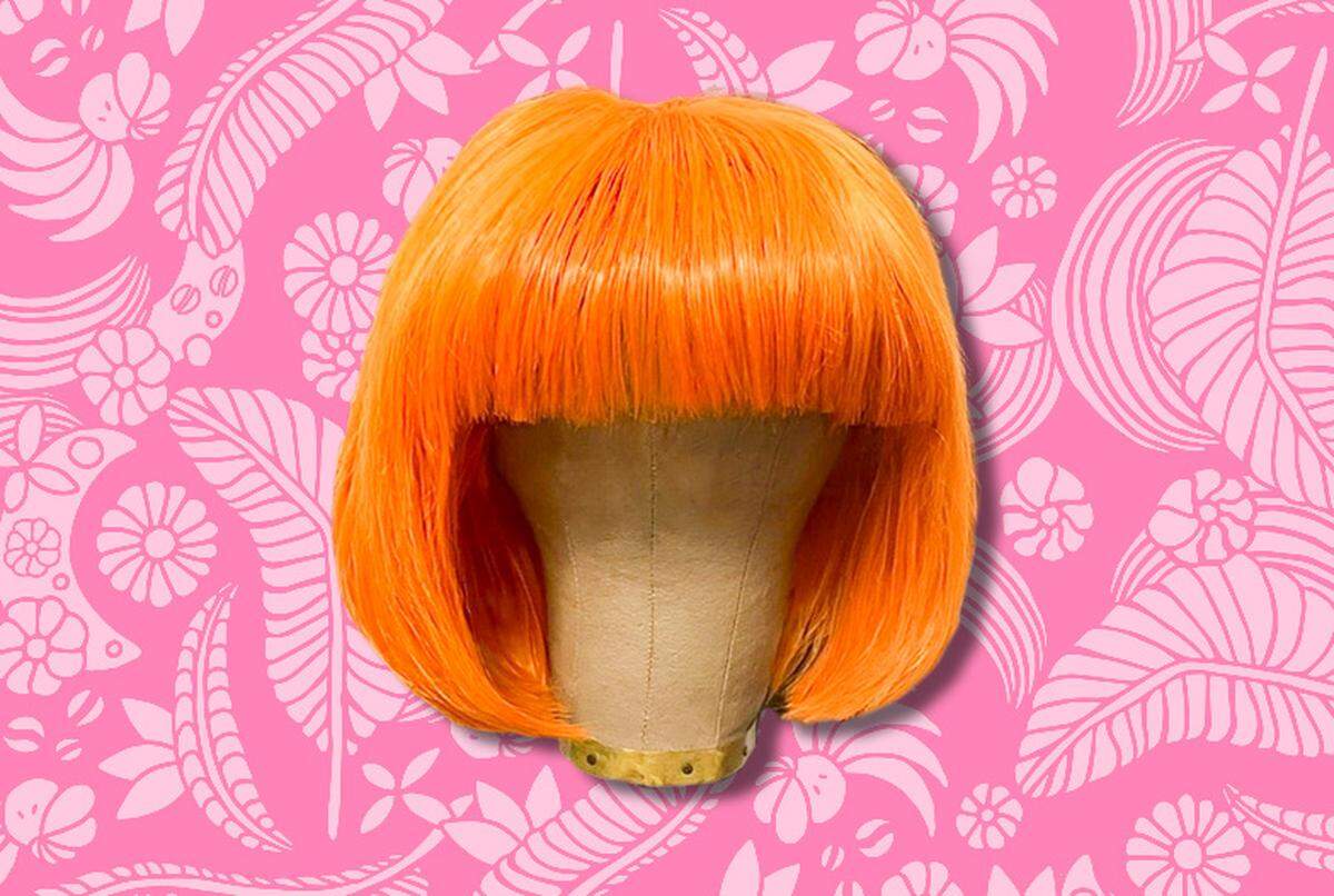 Imagen de la peluca de Celia Cruz.