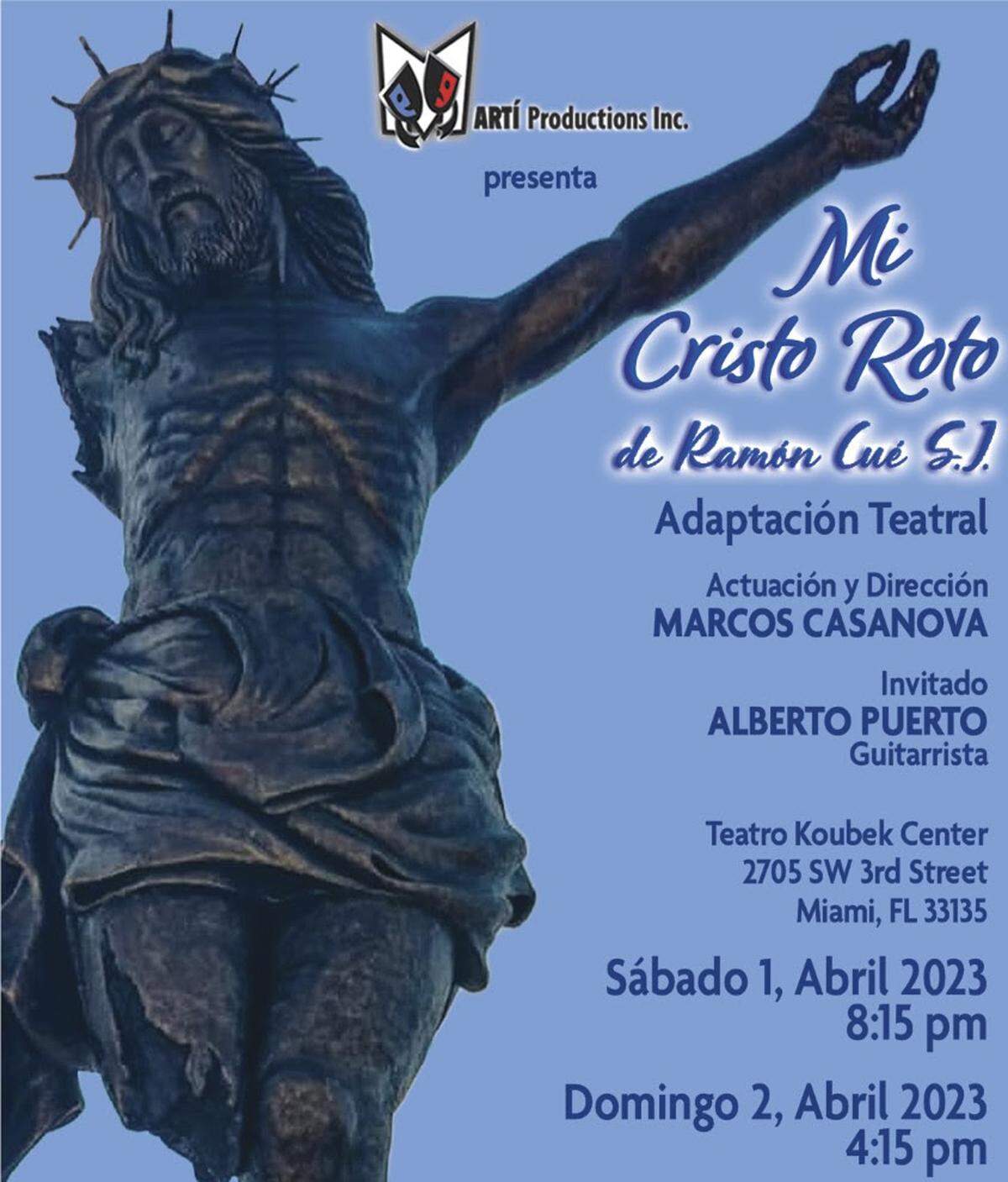 “Mi Cristo Roto”, obra del reverendo Ramón Cué&nbsp;en el Koubek Center.