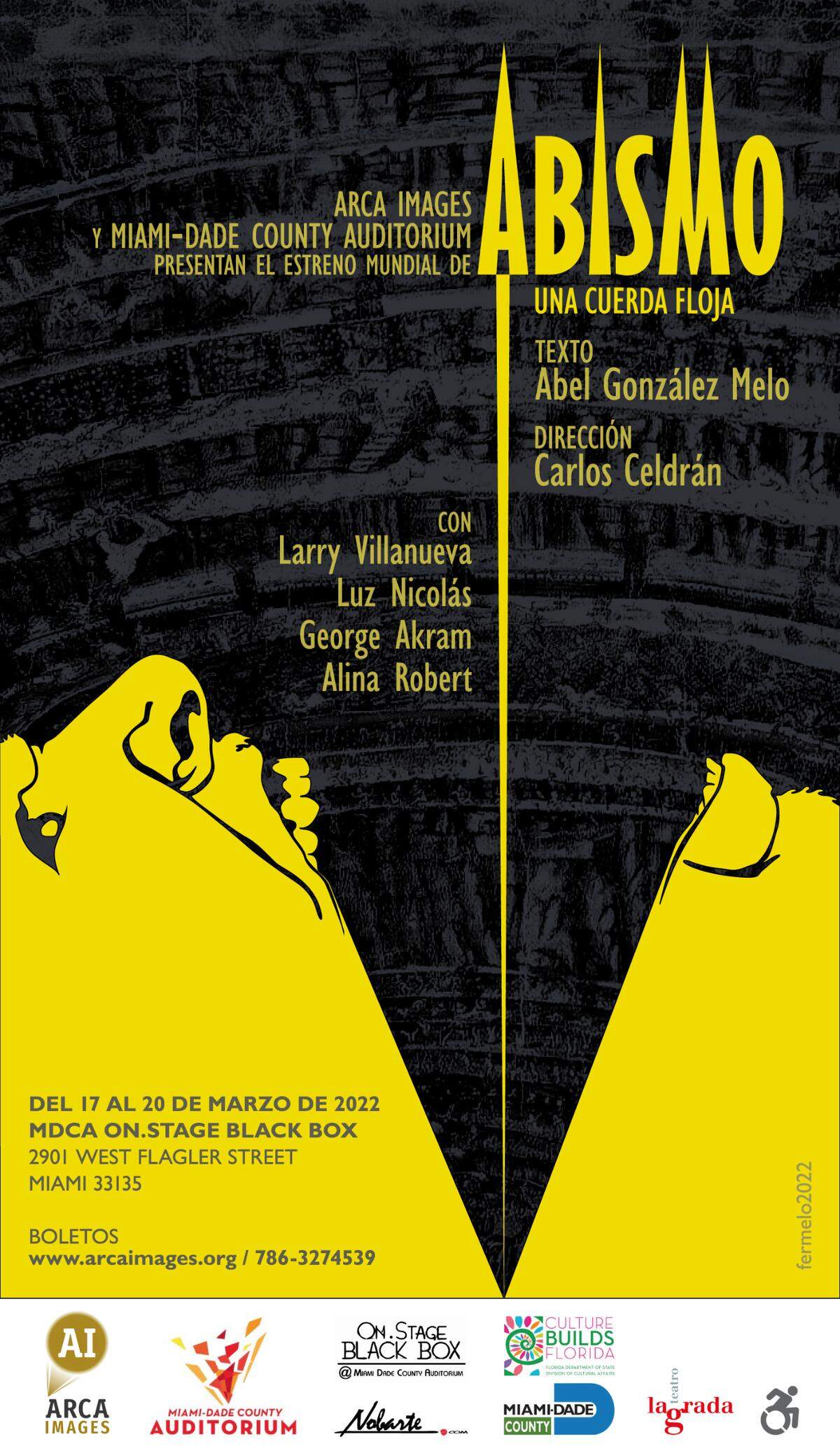 Póster oficial de “Abismo”, diseño de Pilar Fernández Melo. 