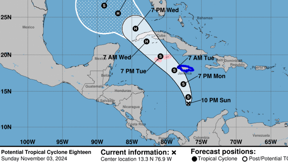 Emiten vigilancia de huracán para estas islas del Caribe. Se formaría Rafael