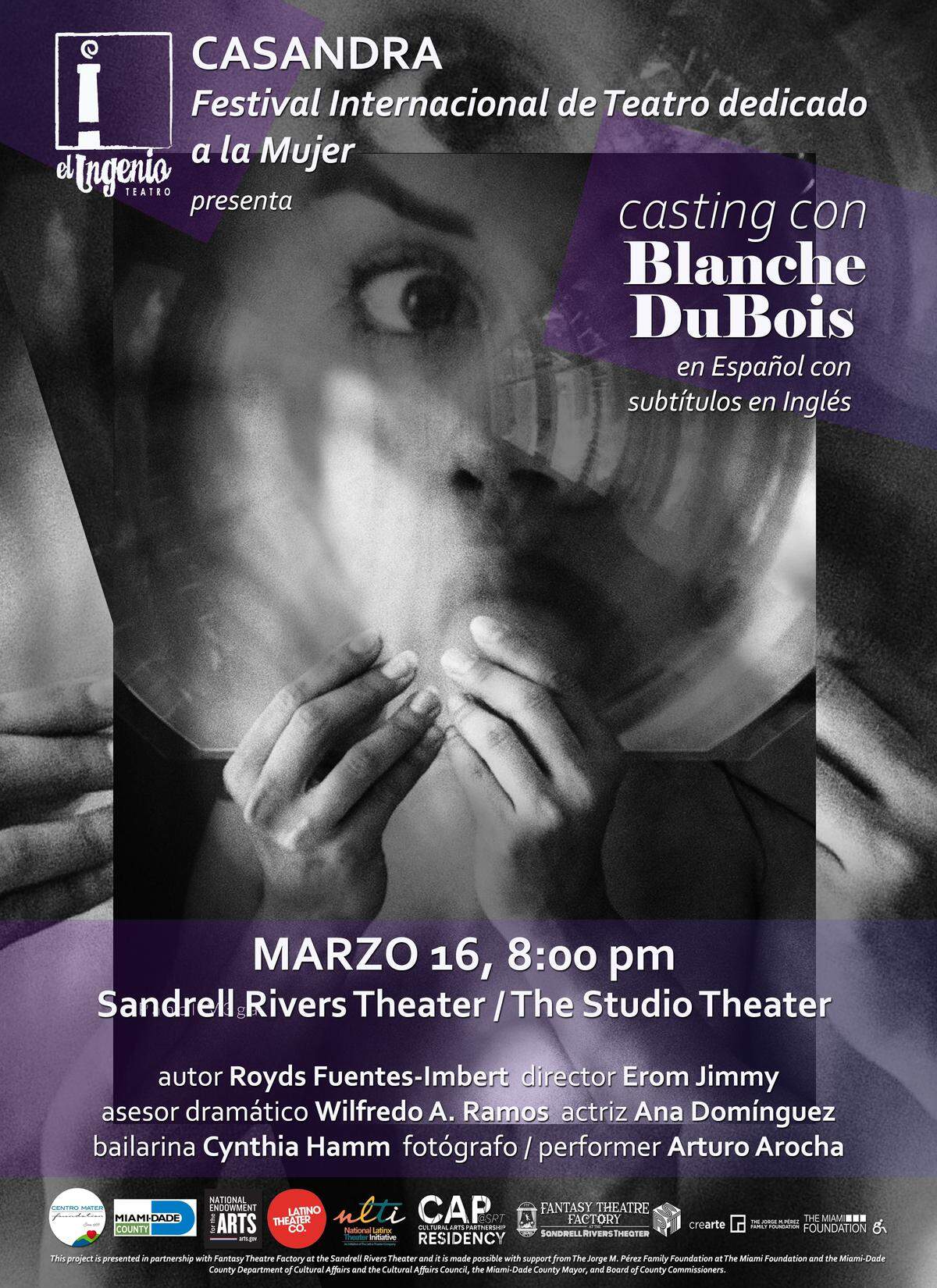 Cartel de “Casting con Blanche DuBois”, diseño de Susana San Miguel.