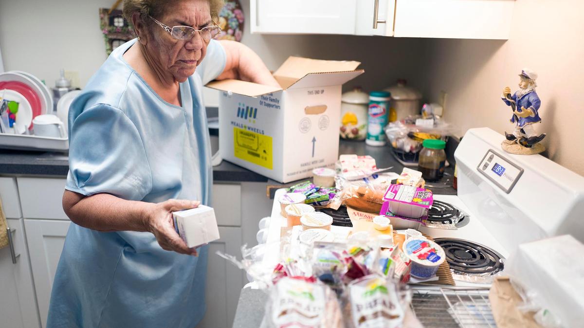 Josefina Hernández, 73, receives food from Meals on Wheels of South Florida. Meals on Wheels offers food to 2.4 million U.S. elderly every year, including 65,000 in Florida.