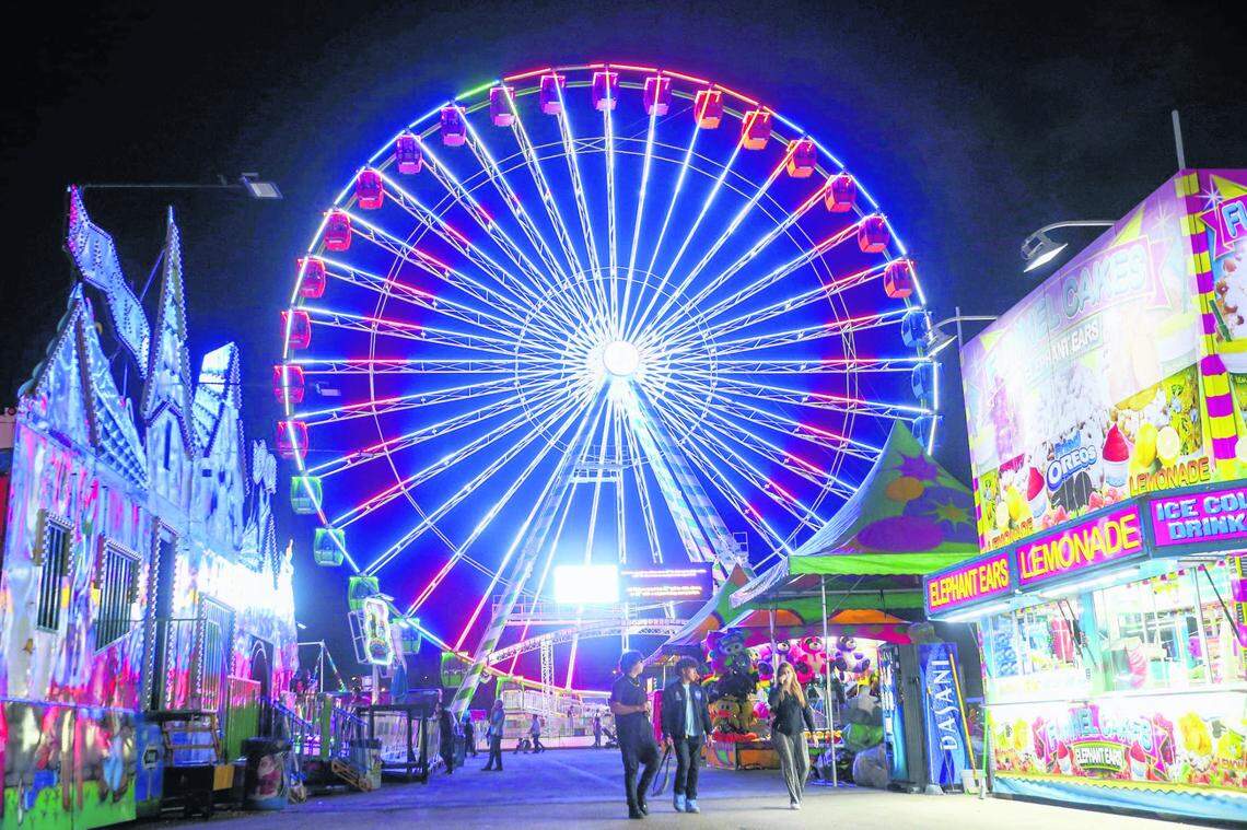 The Ferris wheel at Santa’s Enchanted Forest.