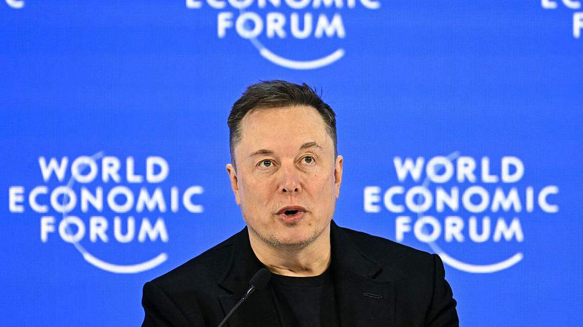 Elon Musk, director ejecutivo de SpaceX y Tesla, participa en el Foro Económico Mundial, el 22 de enero de 2026, en Davos, Suiza.
