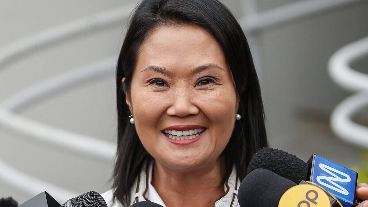 Peru's presidential candidate for the Fuerza Popular party, Keiko Fujimori, speaks to the press in Lima, on June 19, 2026. Peru's neck-and-neck presidential election pitting conservative Keiko Fujimori against leftist Roberto Sanchez is one of the tightest leadership contests Latin America has seen in decades, an AFP analysis showed. (Photo by AFP via Getty Images)