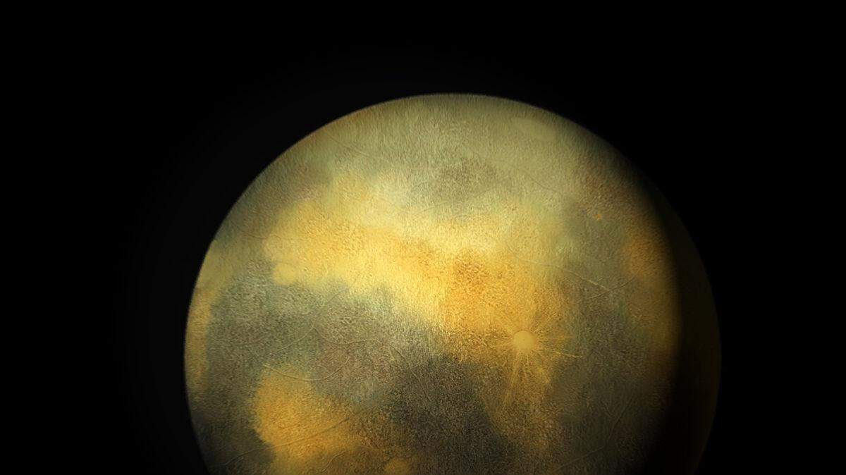 Una ilustración del planeta enano Plutón.