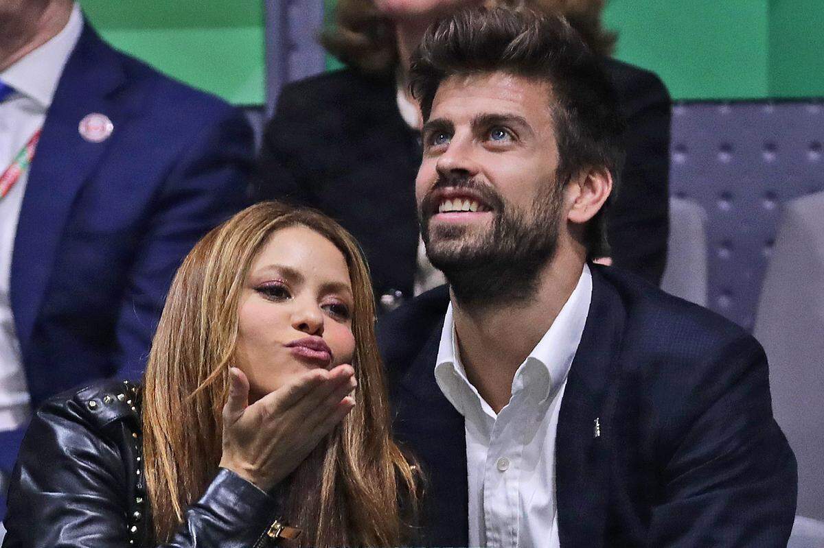 Shakira y Pique en un partido de la Copa Davis en Madrid, en noviembre del 2019.