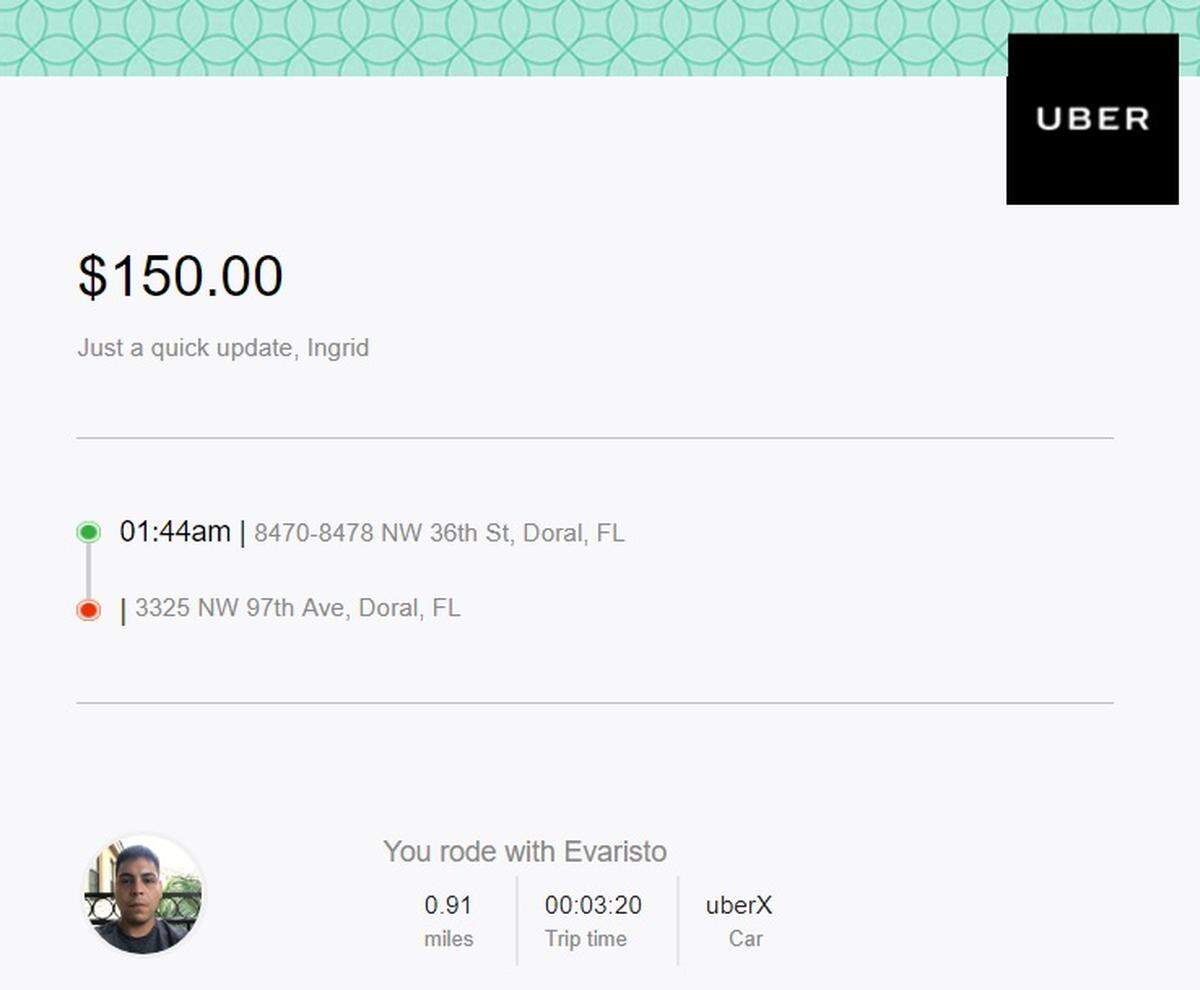 Uber cobra $150 por la tarifa de limpieza, que es usada por muchos conductores como una forma de estafar a los usuarios.