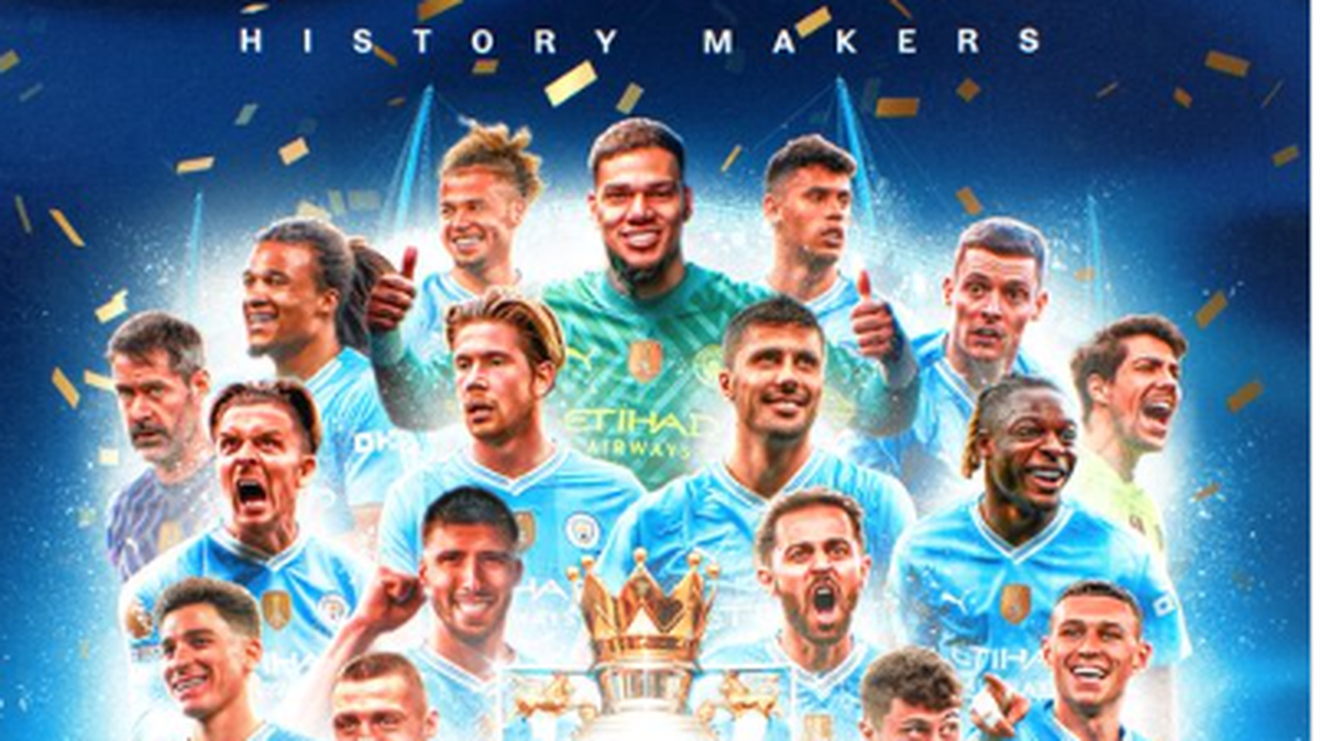 El Manchester City se proclamó campeón de la Premier League por cuarto año consecutivo, algo nunca antes conseguido.