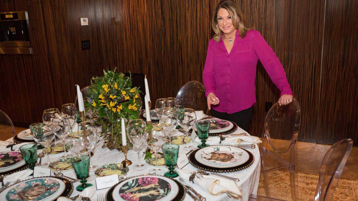 Así quedará vestida la mesa de la Doctora Ana María Polo en Nochebuena.