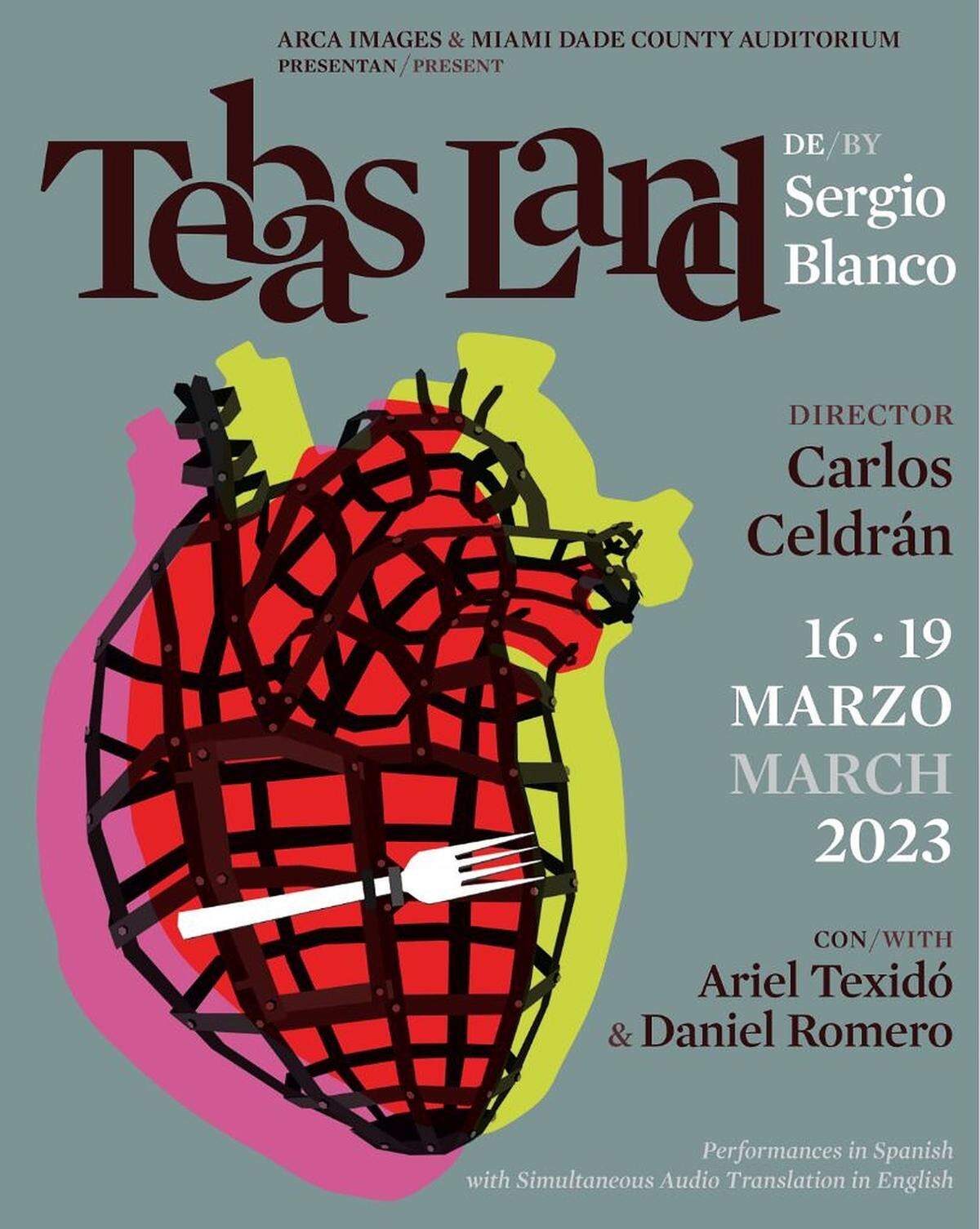 Cartel de la obra realizado por Pilar Fernández Melo. 