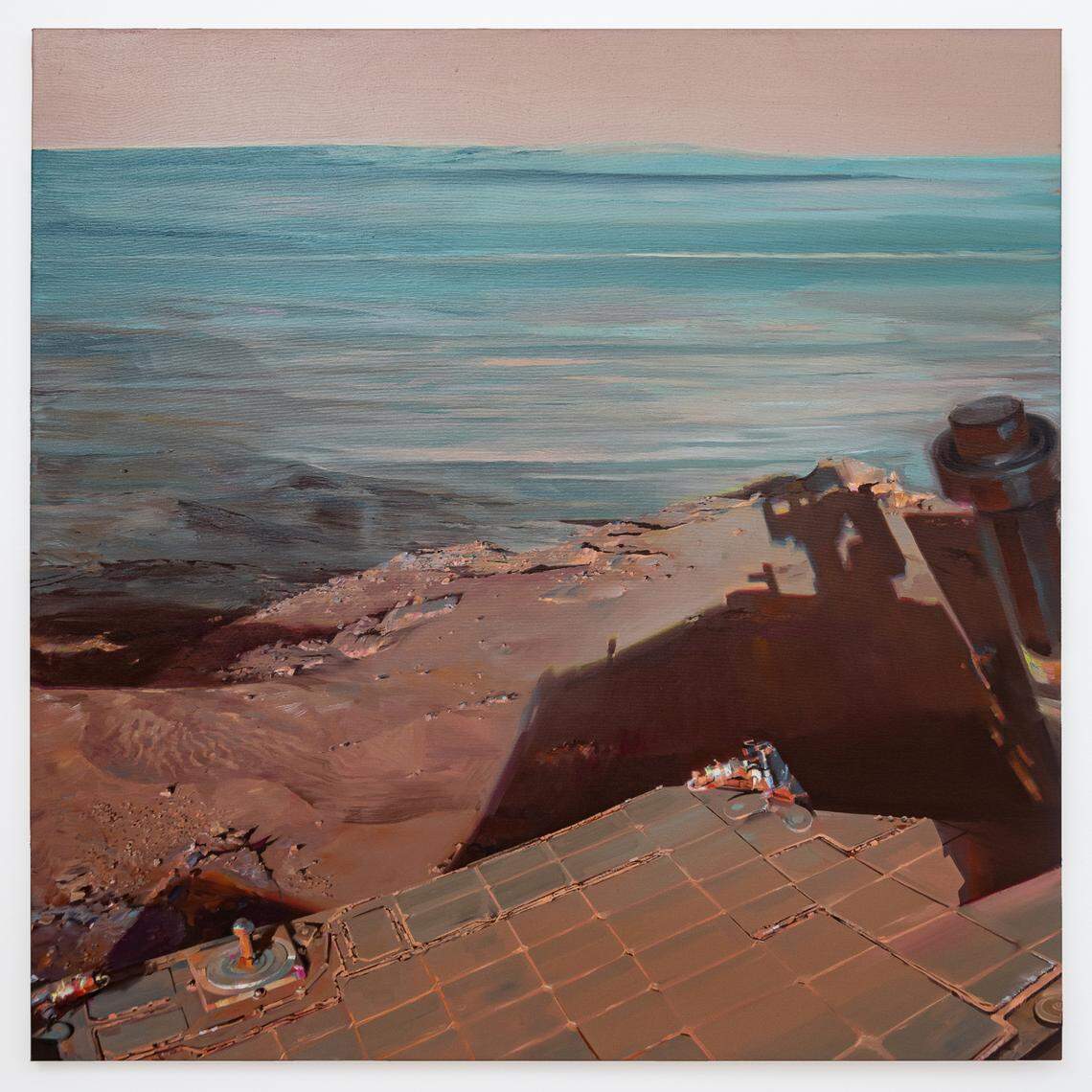 'Another Mars Winter', 2022, óleo sobre lienzo, &nbsp;59.06 x &nbsp;59.06 pulgadas (150 x 150 cm.).